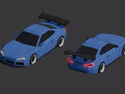 Drift Car Low-poly 3D model