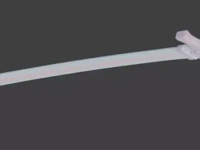 Kawaii Fantasy Pastel Sword 3D Model Low-poly 3D model