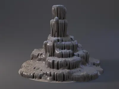 Realistic Cave Stalagmites Bundle 3D model