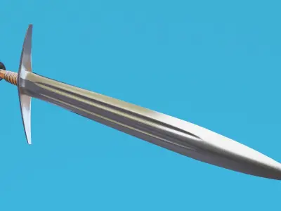 Bastard Sword Low-poly 3D model order