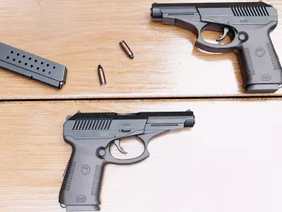 SR-1 Vektor pistol Low-poly 3D model