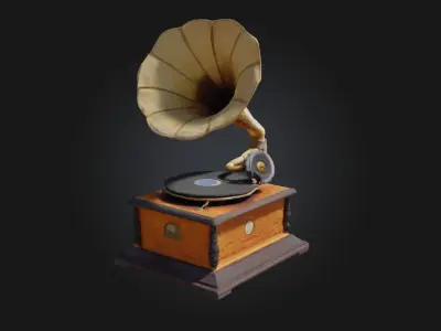 Vintage Gramophone  Nostalgic Sound of a Bygone Era 3D model