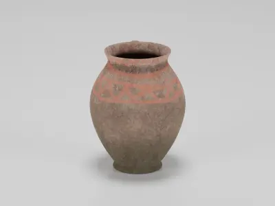 Antique Terracotta Pot 24x25x30 Low-poly 3D model