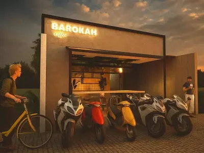 Outdoor Cafe Design 7x10 m SketchUp Only 3D model