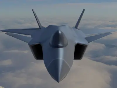 J20 5TH GEN FIGHTER JET PLUS LOW POLY Low-poly 3D model