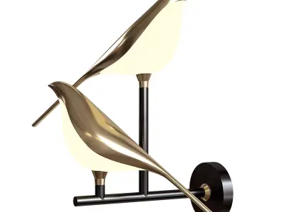 Two birds lamp 3D model