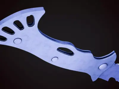 Knife 3 D Low-poly 3D model