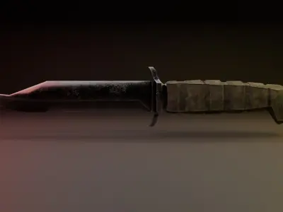 Knife Low-poly 3D model
