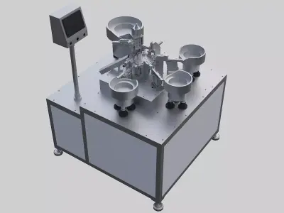 Automatic foot fork machine 3D model