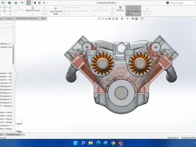 V6 ENGINE SOLIDWORKS 3D model