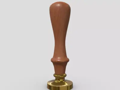 Wax Stamp Low-poly 3D model
