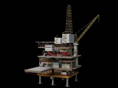 Industrial Offshore Platform 3D model
