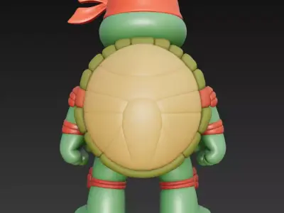Cartoon Ninja Turtle Low-poly 3D model