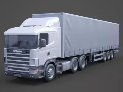Container Truck 01 3D model