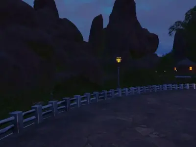 Lantern-lit Island Village 3D model