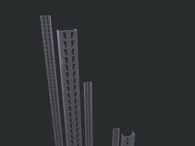 Metal Rack Low-poly 3D model purchase
