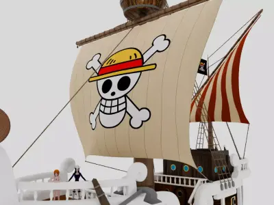 AnimePirateShip3DModel One Piece 3D model