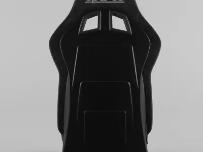 Racing Seat Sparco QRT-R suede Black 3D model