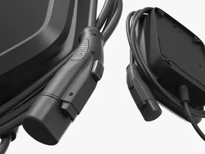 Electric Vehicle Wall Charger 3D model