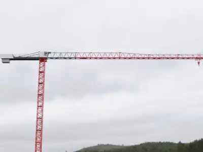 Flat Top Tower Crane 3D model