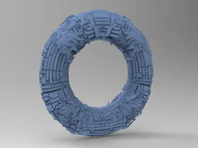 Angel Ascension rings  Kitbash 3D model