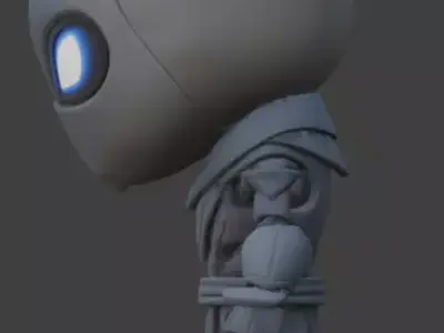 Aesthetic Stealth Ninja Chibi 3D Model Low-poly 3D model