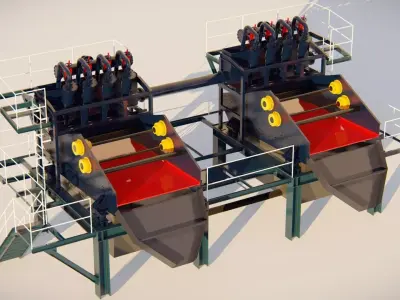 Dewatering Screen 3D Model 3D model