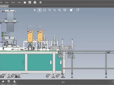 fully automatic -face mask machine 1 3D model
