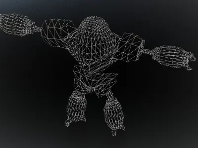 Lowoply scifi robot Free low-poly 3D model