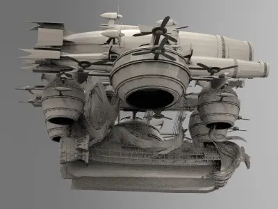 Massive Zeppelin Juggernaut  3D model