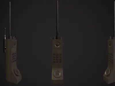 Old Military Radio Low-poly 3D model