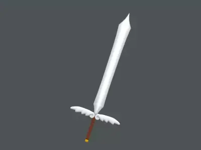 3D winged sword 3D model
