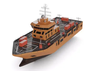 Replenishment Ship 3D model by artvell-project
