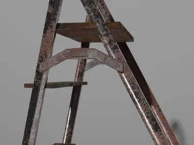 Dirty Old Rusted Ladder Free 3D model