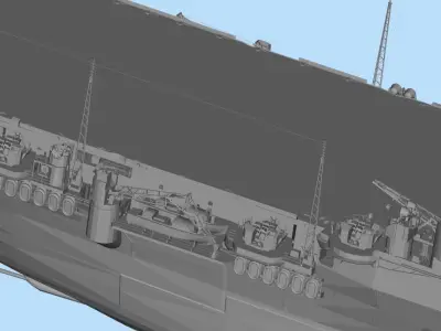 BRITISH AIRCRAFT CARRIER Low-poly 3D model