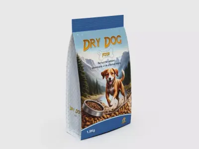 Dry Dog Food Low-poly 3D model buy