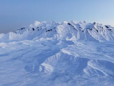 Mount Logan highest Canadian mountain PBR 3D model