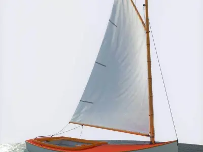 Cat Sailboat Low-poly 3D model