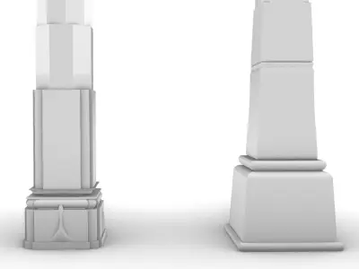 Temple Columns 3D model