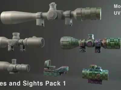 Scopes and Sights Pack 1 3D model