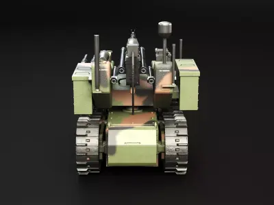 Military Tracked Robot Camo 3D model