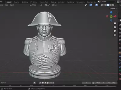 French Emperor Napoleon Bonaparte Chess Piece 3D print model