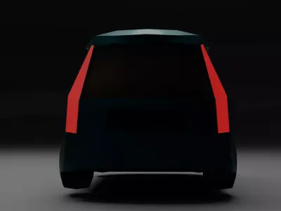 Van Low Poly Game Rady Low-poly 3D model