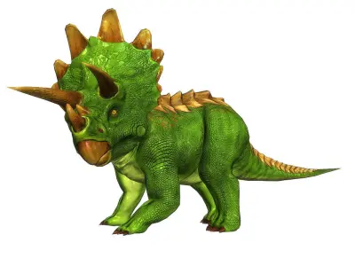 3Dfoin - Triceratops  Low-poly 3D model
