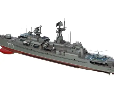 Russian Navy Neustrashimyy-class frigate Project 11540 3D model