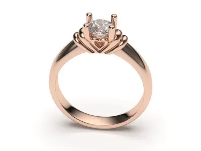 solitaire with ring sizes  8 part S28 3D print model