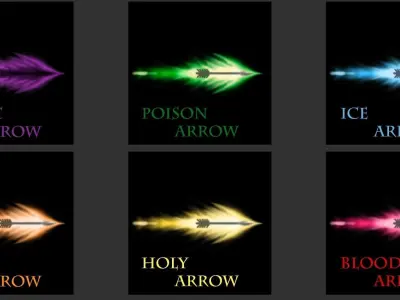 Bow Shot Spells Low-poly 3D model