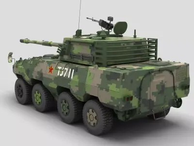 PLA Army ZTL-11 Assault Vehicle 3D model