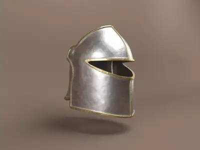 Medieval Knight Helmet 3D Model 3D model