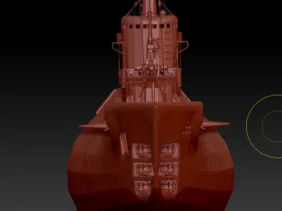 K-1 Soviet submarine 3D model